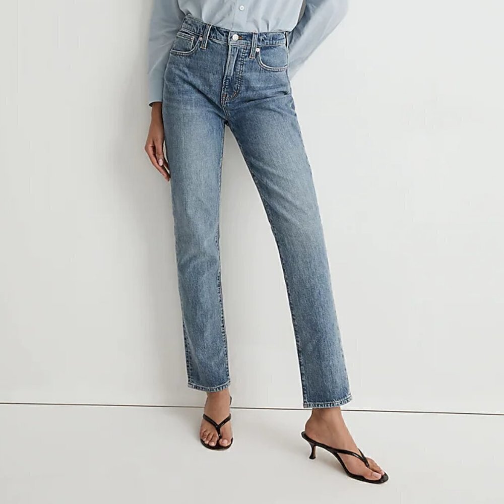 Madewell Perfect Vintage Jean high rise ankle tapered leg mom denim new 32